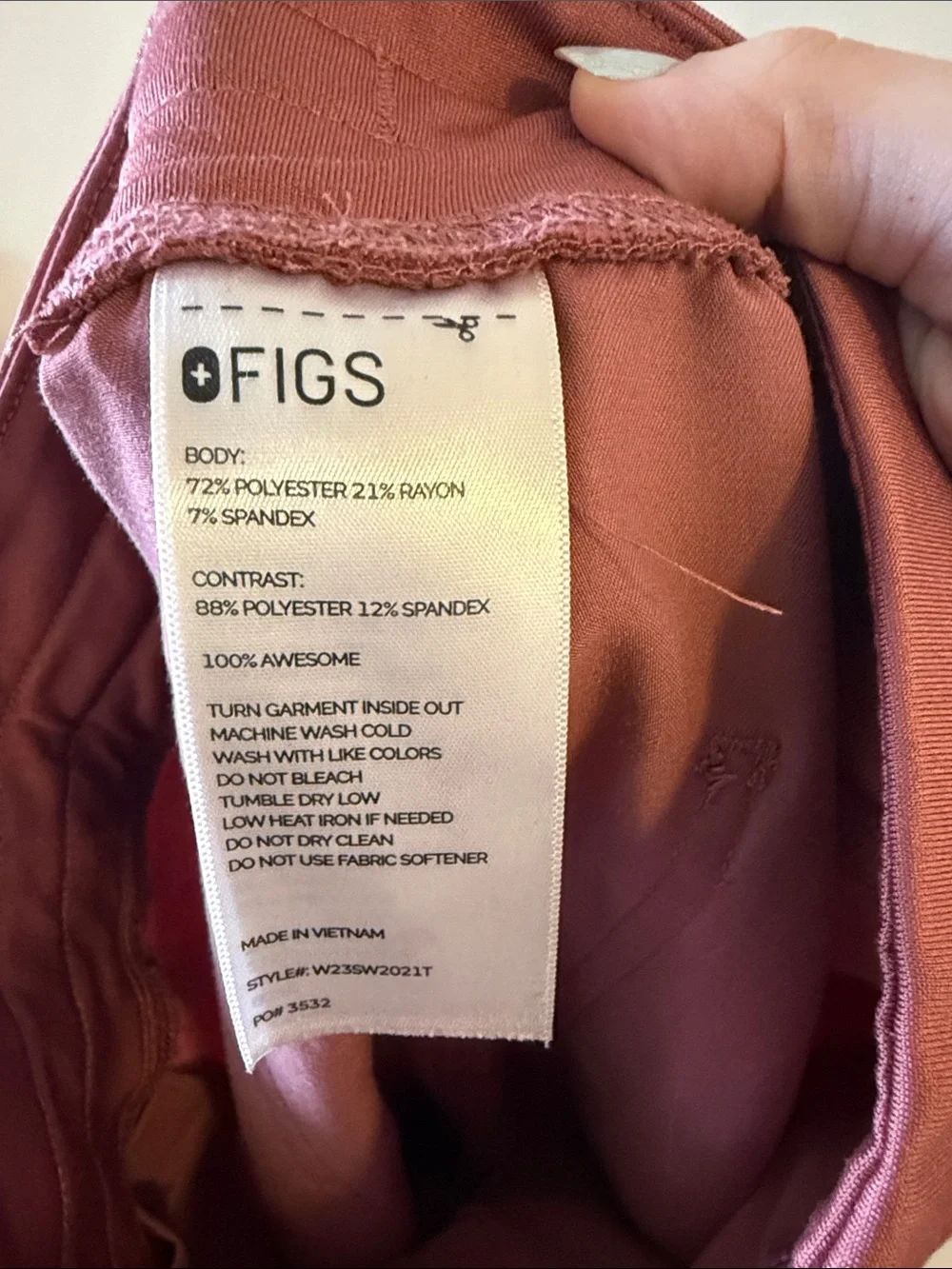 EUC FIGS Technical Collection Rose Hot Pink Cargo Scrub Pants Womens Sz XS Tall - Picture 6 of 8